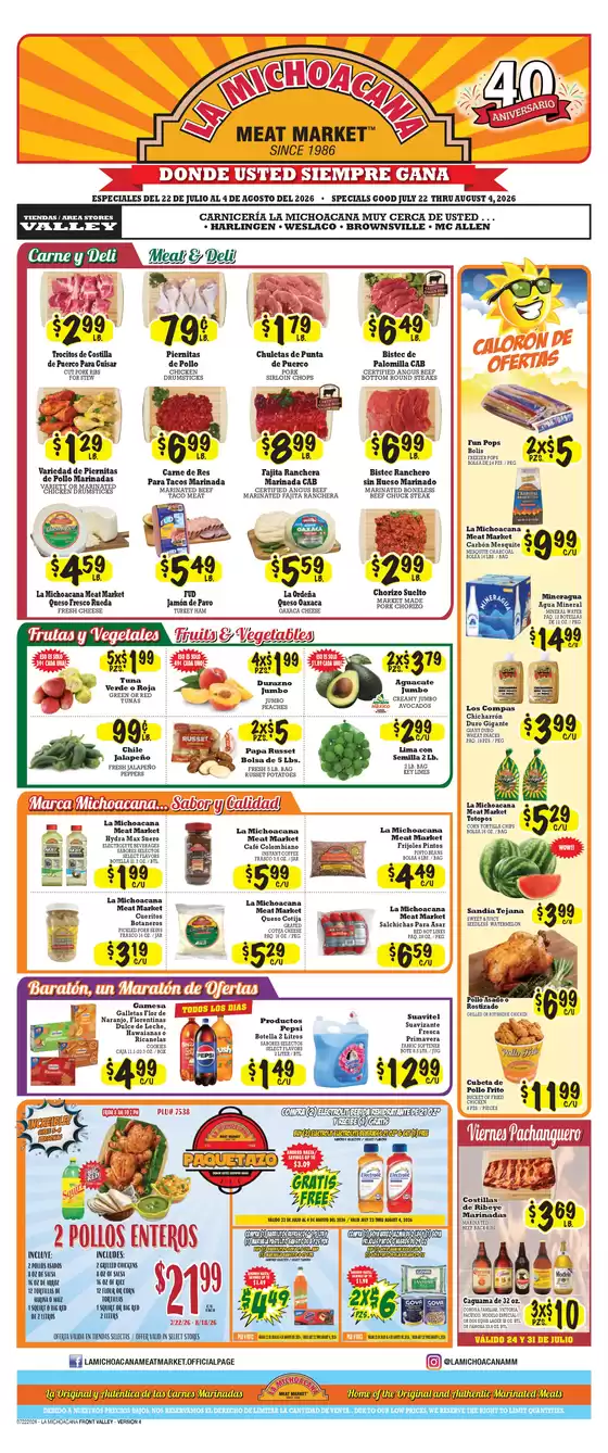 La Michoacana catalogue | Special offers for you | 2026-07-22T00:00:00.000Z - 2026-08-04T00:00:00.000Z