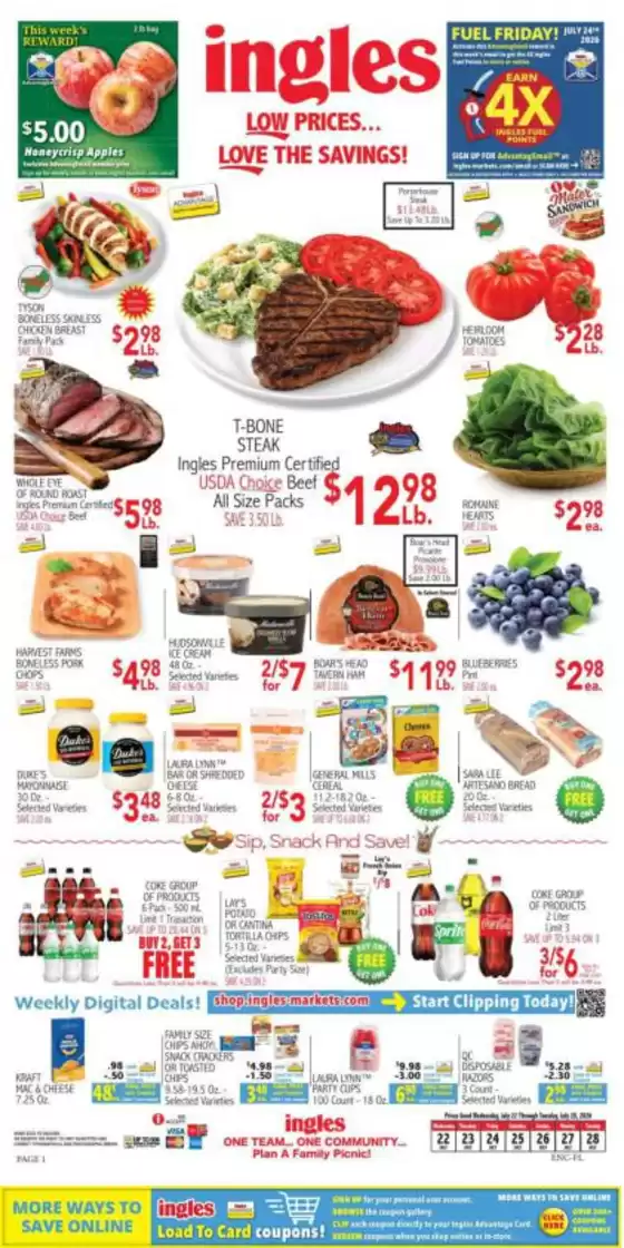 Ingles Markets catalogue in Albemarle NC | Exclusive deals for our customers | 2026-07-22T00:00:00.000Z - 2026-07-28T00:00:00.000Z