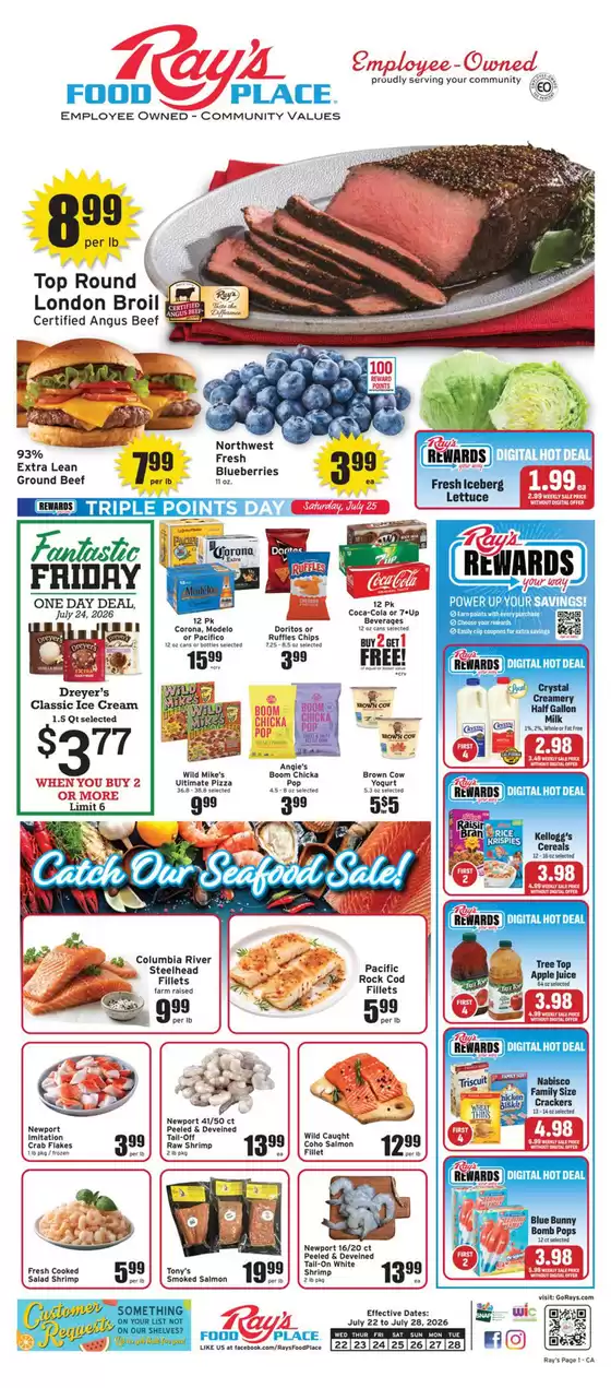 Ray's Food catalogue | Rays Food weekly ad | 2026-07-22T00:00:00.000Z - 2026-07-28T00:00:00.000Z