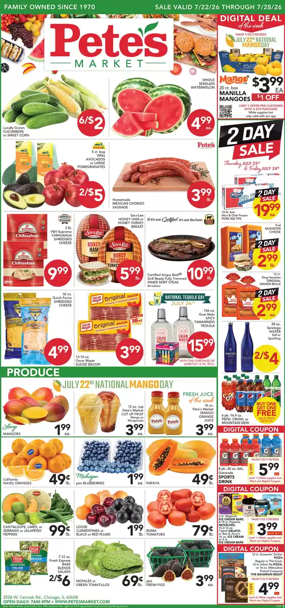Pete's Fresh Market catalogue | Wide range of offers | 2026-07-22T00:00:00.000Z - 2026-07-28T00:00:00.000Z