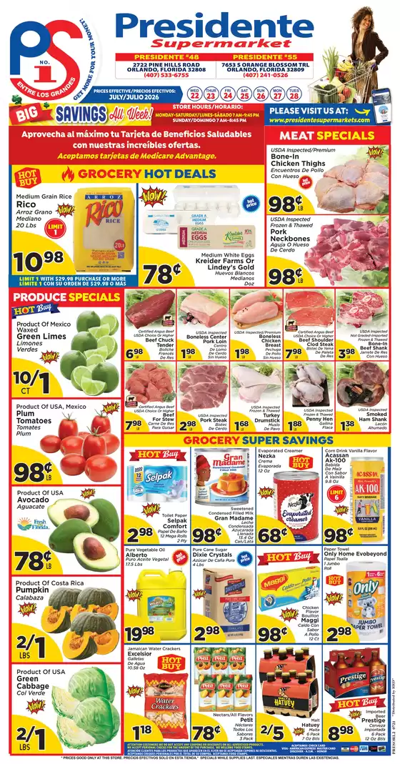Presidente catalogue in Kissimmee FL | Current bargains and offers | 2026-07-22T00:00:00.000Z - 2026-07-28T00:00:00.000Z