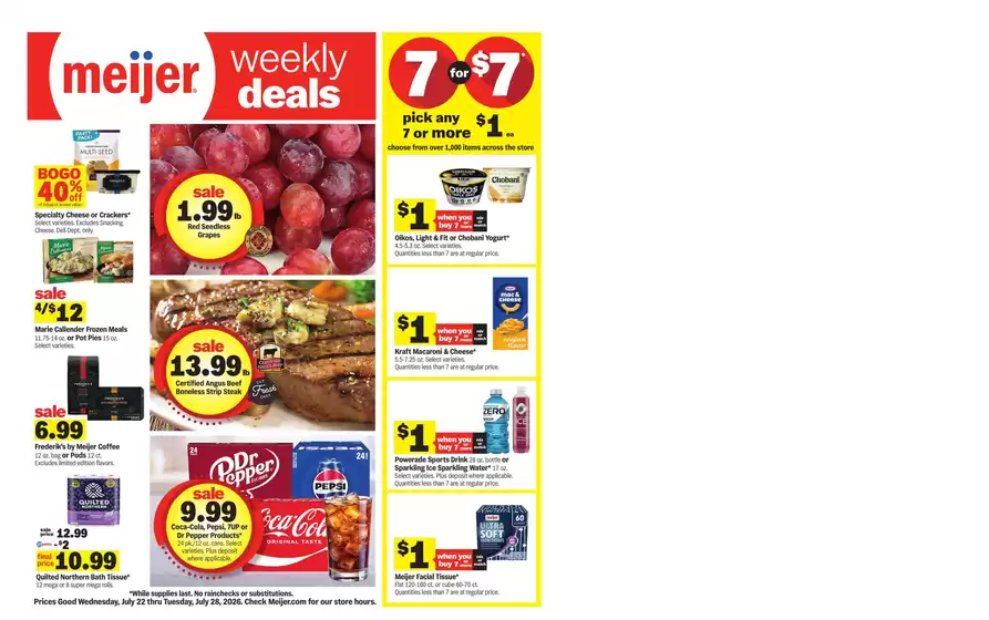 Meijer catalogue | Exclusive deals and bargains | 2026-07-22T00:00:00.000Z - 2026-07-28T00:00:00.000Z
