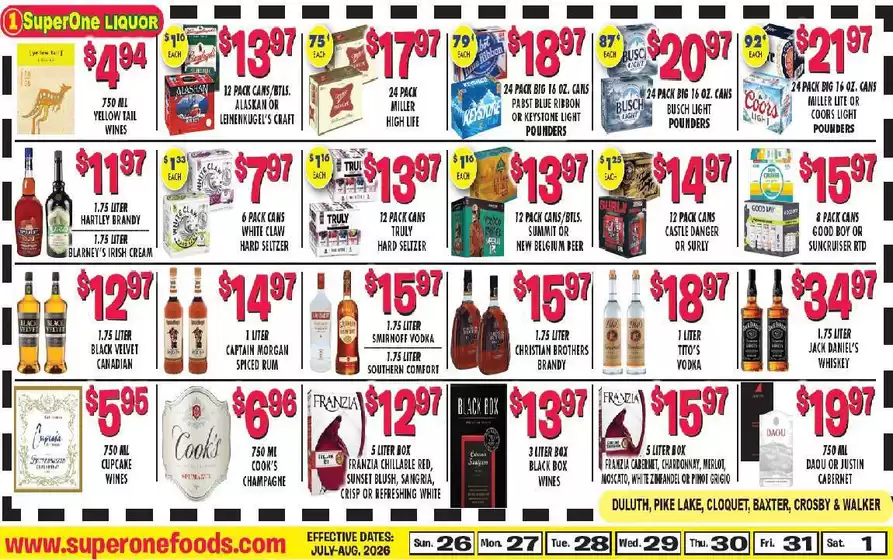 Super One Foods catalogue | Liquor Ad Savings | 2026-07-08T00:00:00.000Z - 2026-08-01T00:00:00.000Z