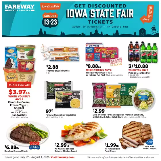 Fareway catalogue | Great discounts on selected products | 2026-07-27T00:00:00.000Z - 2026-08-01T00:00:00.000Z