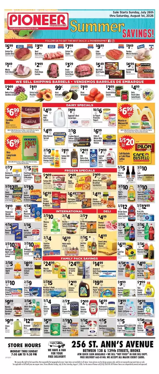 Pioneer Supermarkets catalogue | Our best bargains | 2026-07-26T00:00:00.000Z - 2026-08-01T00:00:00.000Z