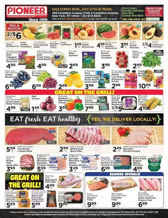 Pioneer Supermarkets catalogue | Pioneer Supermarkets weekly ad | 2026-07-27T00:00:00.000Z - 2026-08-02T00:00:00.000Z