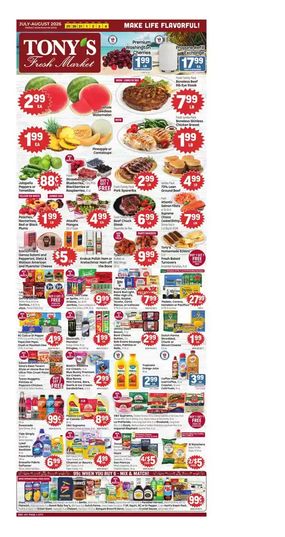 Tony's Fresh Market catalogue in Lemont IL | Weekly Ad | 2026-07-29T00:00:00.000Z - 2026-08-04T00:00:00.000Z