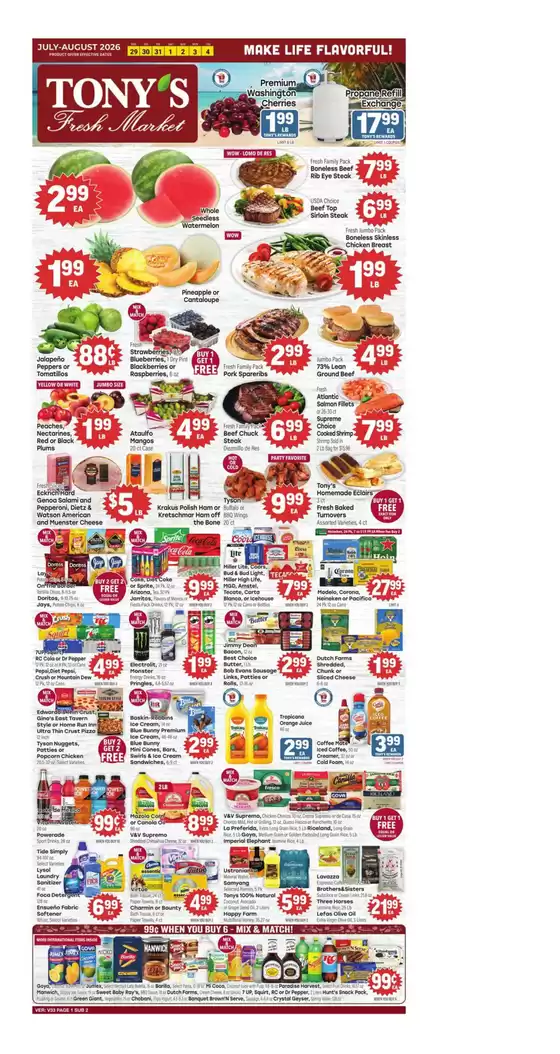 Tony's Fresh Market catalogue | Weekly Ad | 2026-07-29T00:00:00.000Z - 2026-08-04T00:00:00.000Z