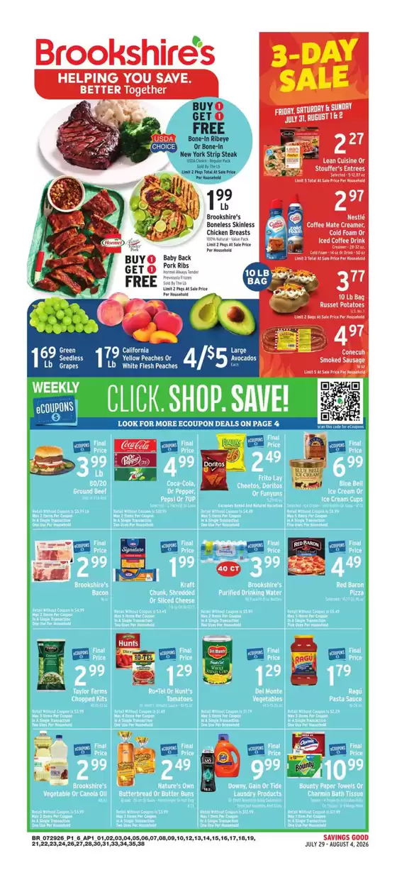 Brookshire's catalogue in Mesquite TX | Top deals for all customers | 2026-07-29T00:00:00.000Z - 2026-08-04T00:00:00.000Z