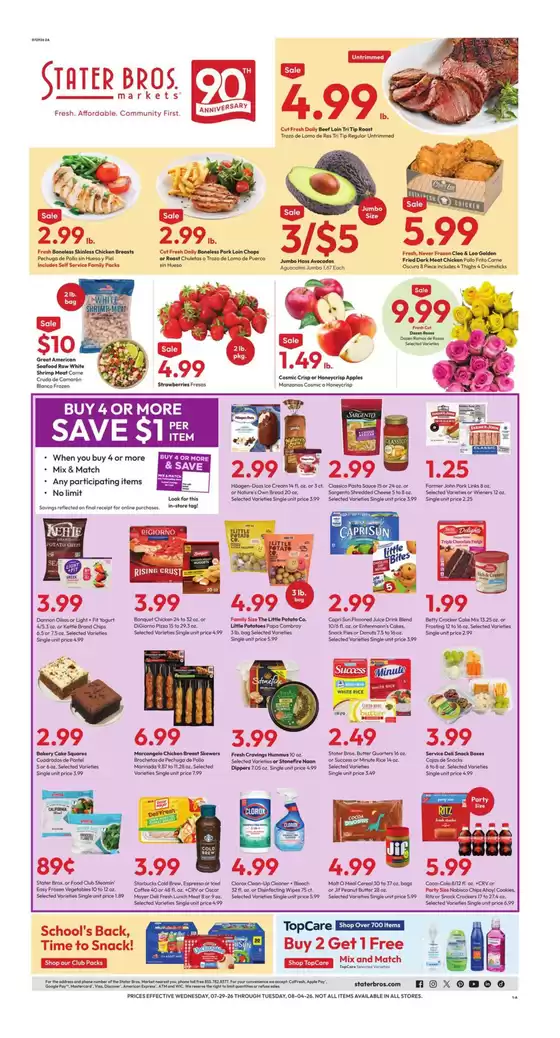 Stater Bros catalogue | Exclusive bargains | 2026-07-29T00:00:00.000Z - 2026-08-04T00:00:00.000Z