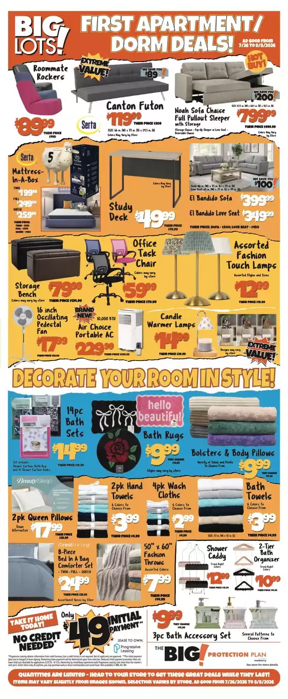 Big Lots catalogue | Big Lots weekly ad | 2026-07-26T00:00:00.000Z - 2026-08-08T00:00:00.000Z