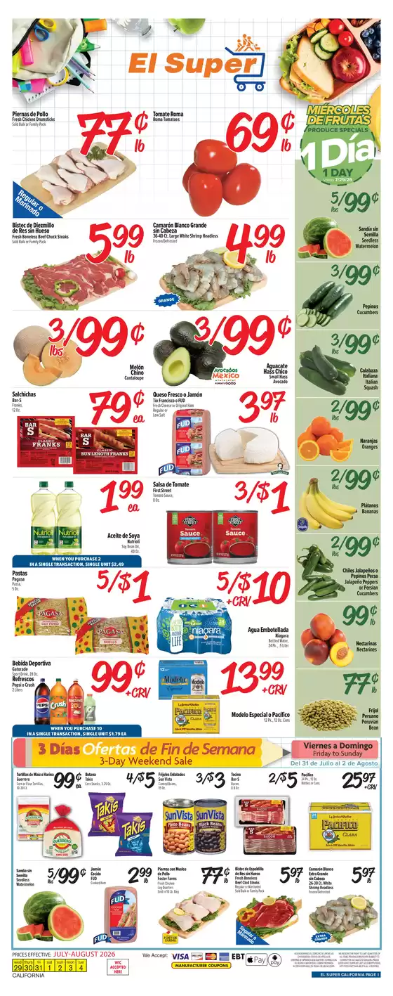 El Super catalogue | Top deals for all customers | 2026-07-29T00:00:00.000Z - 2026-08-04T00:00:00.000Z