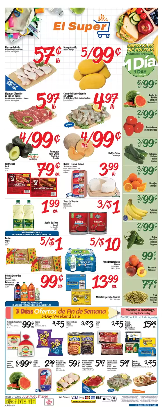 El Super catalogue | Current special promotions | 2026-07-29T00:00:00.000Z - 2026-08-04T00:00:00.000Z