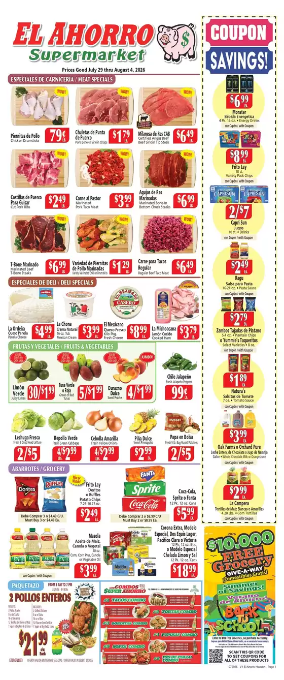 El Ahorro catalogue | EL AHORRO SUPERMARKET | 2026-07-29T00:00:00.000Z - 2026-08-04T00:00:00.000Z