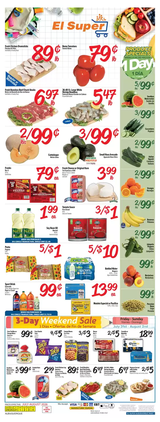 El Super catalogue | Weekly Ad Savings (07/29/26 - 08/04/26) | 2026-07-29T00:00:00.000Z - 2026-08-04T00:00:00.000Z