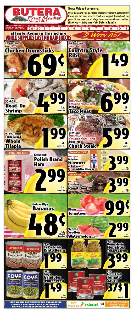 Butera catalogue | Butera weekly ad | 2026-07-29T00:00:00.000Z - 2026-08-11T00:00:00.000Z