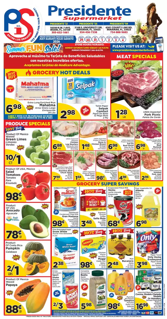 Presidente catalogue | Great offer for bargain hunters | 2026-07-01T00:00:00.000Z - 2026-08-31T00:00:00.000Z