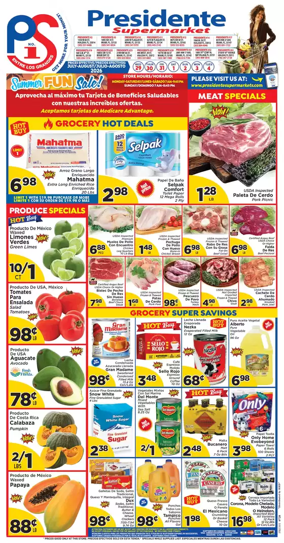 Presidente catalogue in Miami FL | Presidente weekly ad | 2026-07-29T00:00:00.000Z - 2026-08-04T00:00:00.000Z