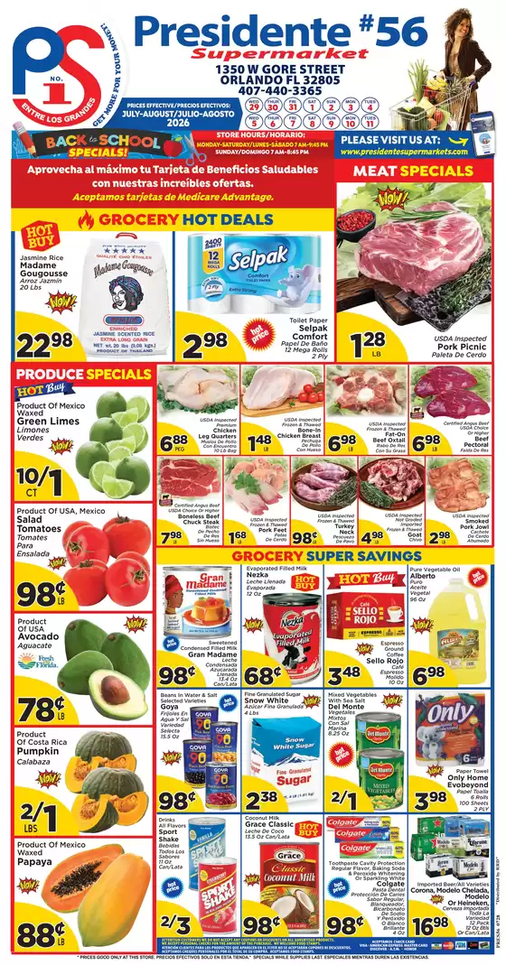 Presidente catalogue in Orlando FL | Current bargains and offers | 2026-07-29T00:00:00.000Z - 2026-08-11T00:00:00.000Z