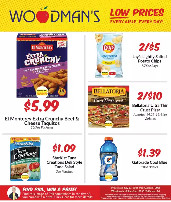 Woodman's catalogue | Attractive special offers for everyone | 2026-07-30T00:00:00.000Z - 2026-08-05T00:00:00.000Z