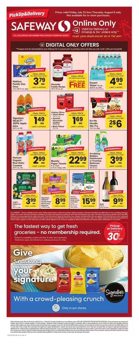 Safeway catalogue | Our best offers for you | 2026-07-31T00:00:00.000Z - 2026-08-06T00:00:00.000Z