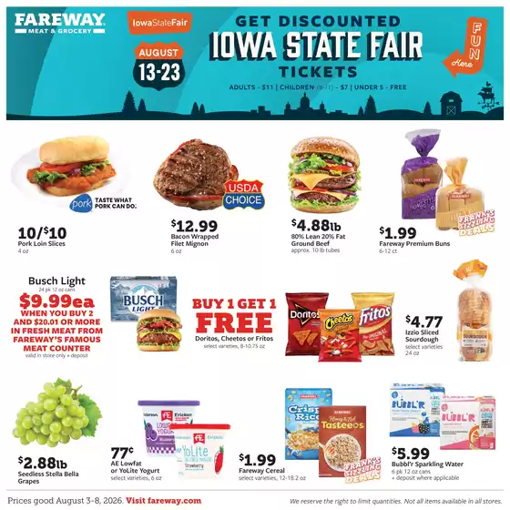 Fareway catalogue | Top offers for smart savers | 2026-08-03T00:00:00.000Z - 2026-08-08T00:00:00.000Z