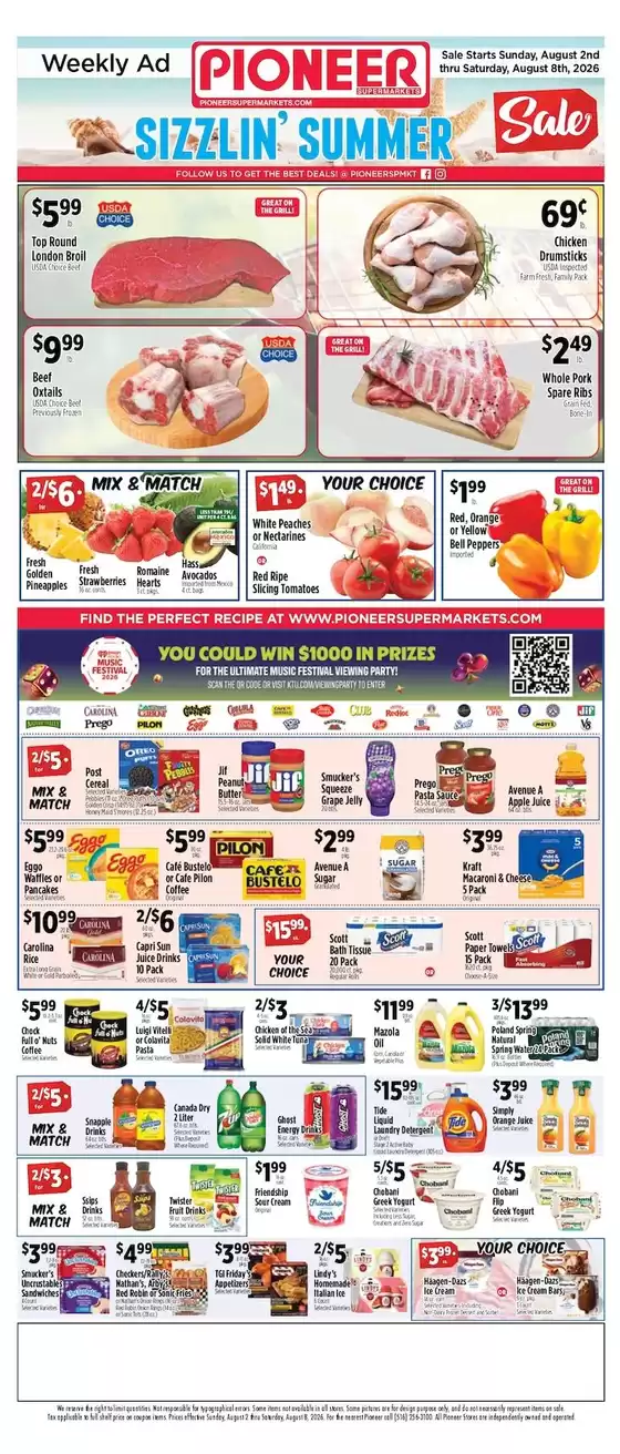Pioneer Supermarkets catalogue | Special offers for you | 2026-08-02T00:00:00.000Z - 2026-08-08T00:00:00.000Z