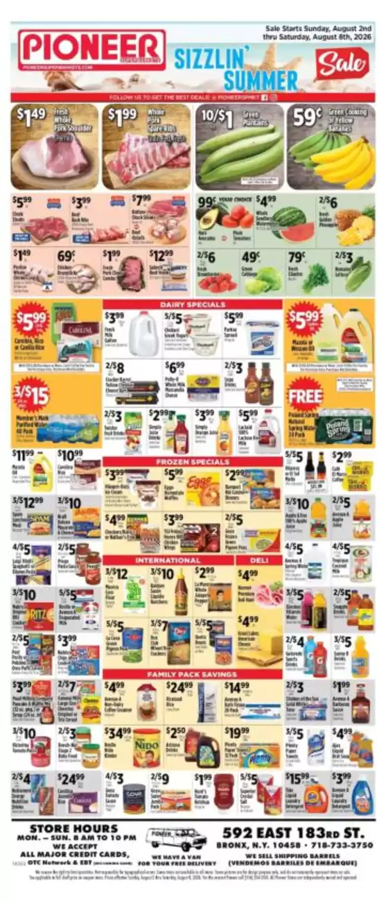 Pioneer Supermarkets catalogue in Mount Vernon NY | Current deals and offers | 2026-08-02T00:00:00.000Z - 2026-08-08T00:00:00.000Z