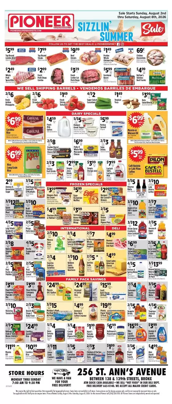 Pioneer Supermarkets catalogue in Mount Vernon NY | Exclusive deals for our customers | 2026-08-02T00:00:00.000Z - 2026-08-08T00:00:00.000Z