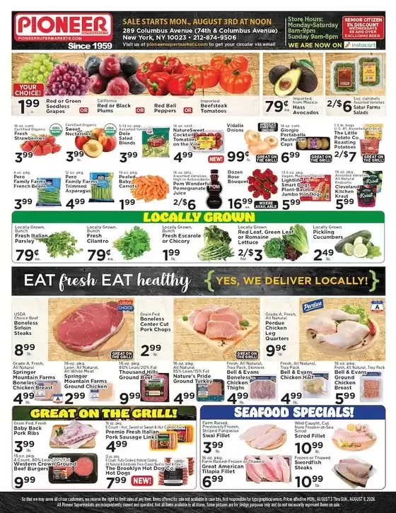 Pioneer Supermarkets catalogue in New York | Pioneer Supermarkets weekly ad | 2026-08-03T00:00:00.000Z - 2026-08-09T00:00:00.000Z