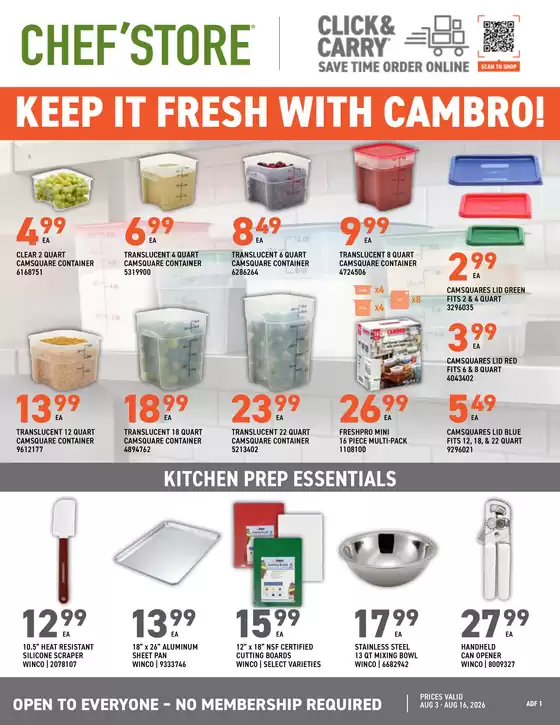 Chef'Store catalogue | Our best deals for you | 2026-08-03T00:00:00.000Z - 2026-08-16T00:00:00.000Z