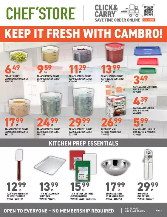 Chef'Store catalogue | New offers to discover | 2026-08-03T00:00:00.000Z - 2026-08-16T00:00:00.000Z