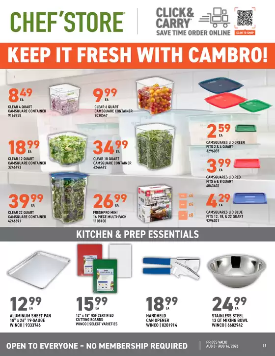 Chef'Store catalogue | Great offer for all customers | 2026-08-03T00:00:00.000Z - 2026-08-16T00:00:00.000Z