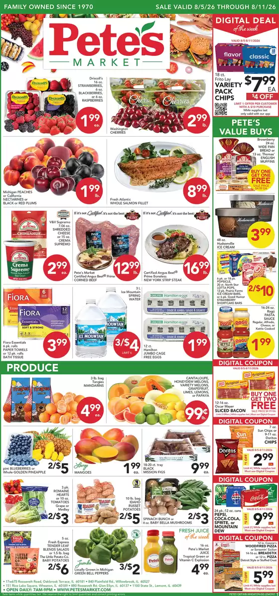 Pete's Fresh Market catalogue | Current bargains and offers | 2026-08-05T00:00:00.000Z - 2026-08-11T00:00:00.000Z