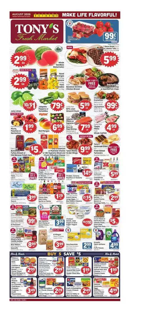 Tony's Fresh Market catalogue | Weekly Ad | 2026-08-05T00:00:00.000Z - 2026-08-11T00:00:00.000Z