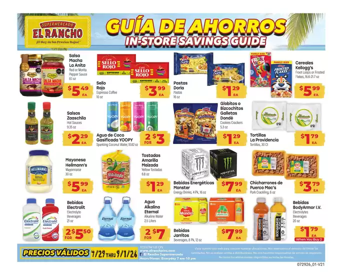 Supermercado El Rancho catalogue in Lucas-TX | Weekly Ad | 2026-07-29T00:00:00.000Z - 2026-09-01T00:00:00.000Z