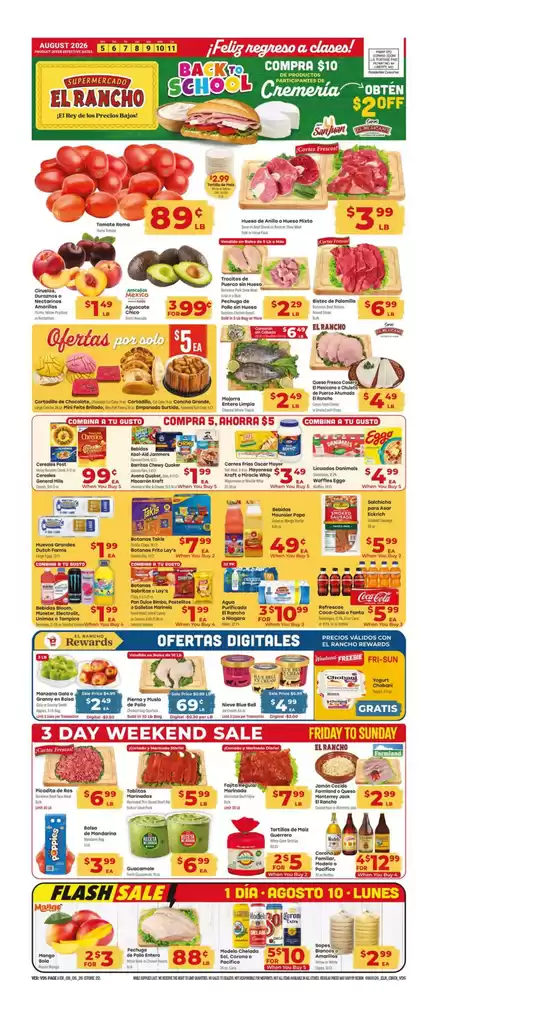Supermercado El Rancho catalogue | Weekly Ad | 2026-08-05T00:00:00.000Z - 2026-08-11T00:00:00.000Z