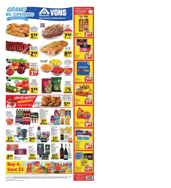 Vons catalogue in Wildomar CA | Weekly Ad - SoCal | 2026-08-05T00:00:00.000Z - 2026-08-11T00:00:00.000Z