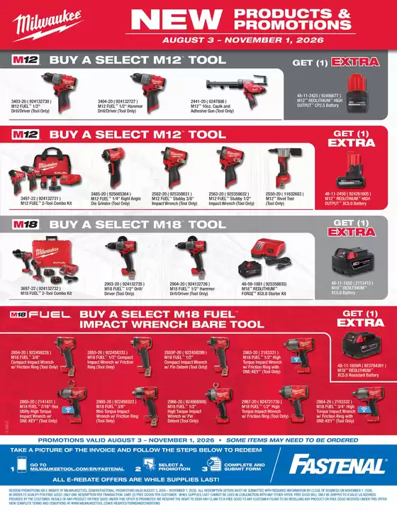 Fastenal catalogue in Washington MI | Fastenal Milwaukee Q3 Promo | 2026-08-03T00:00:00.000Z - 2026-11-01T00:00:00.000Z