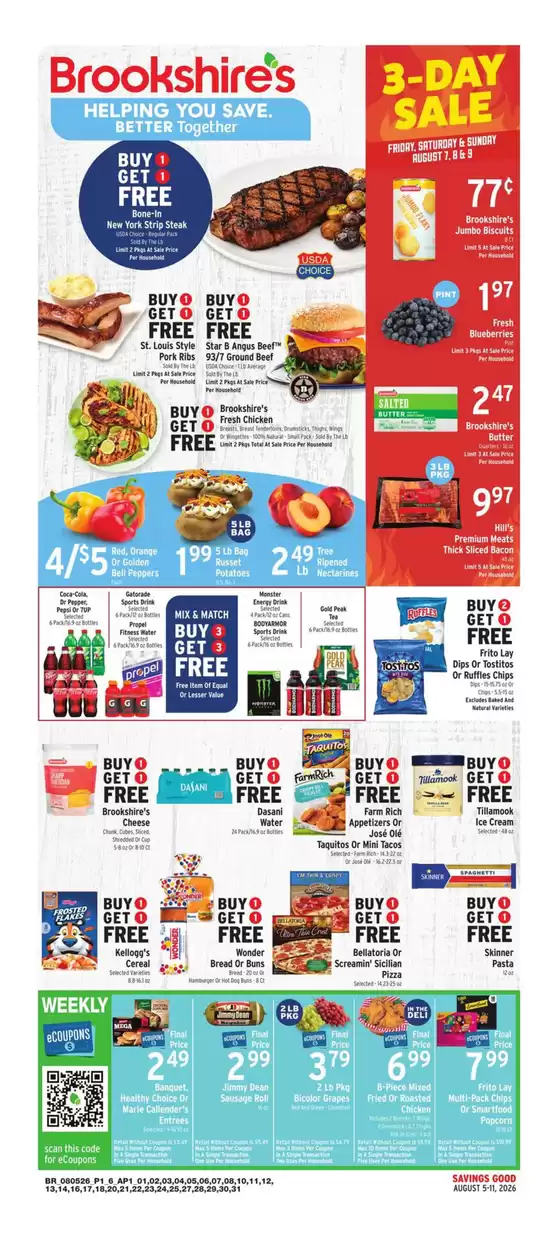 Brookshire's catalogue | Offers for bargain hunters | 2026-08-05T00:00:00.000Z - 2026-08-11T00:00:00.000Z