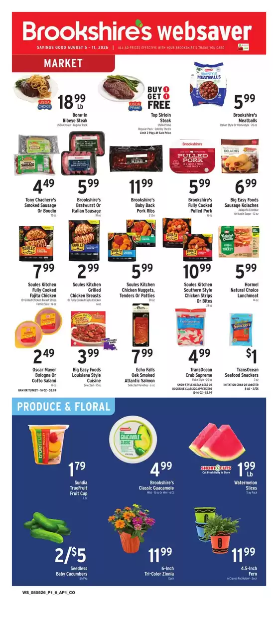 Brookshire's catalogue | Top deals for all customers | 2026-08-05T00:00:00.000Z - 2026-08-11T00:00:00.000Z