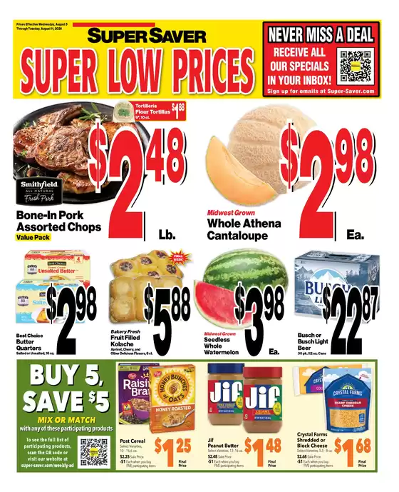 Super Saver catalogue | Our best deals for you | 2026-08-05T00:00:00.000Z - 2026-08-11T00:00:00.000Z