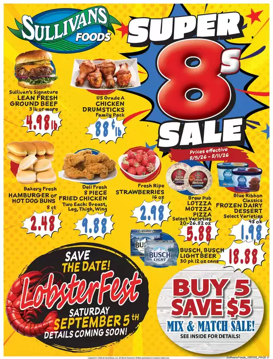 Sullivan's Foods catalogue | Top offers for all bargain hunters | 2026-08-05T00:00:00.000Z - 2026-08-11T00:00:00.000Z