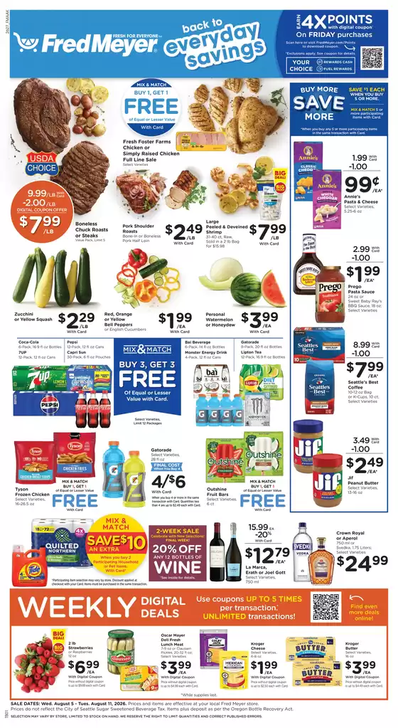 Fred Meyer catalogue | Offers for bargain hunters | 2026-08-05T00:00:00.000Z - 2026-08-11T00:00:00.000Z