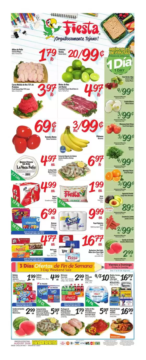 Fiesta Mart catalogue in Buda TX | Great discounts on selected products | 2026-08-05T00:00:00.000Z - 2026-08-11T00:00:00.000Z