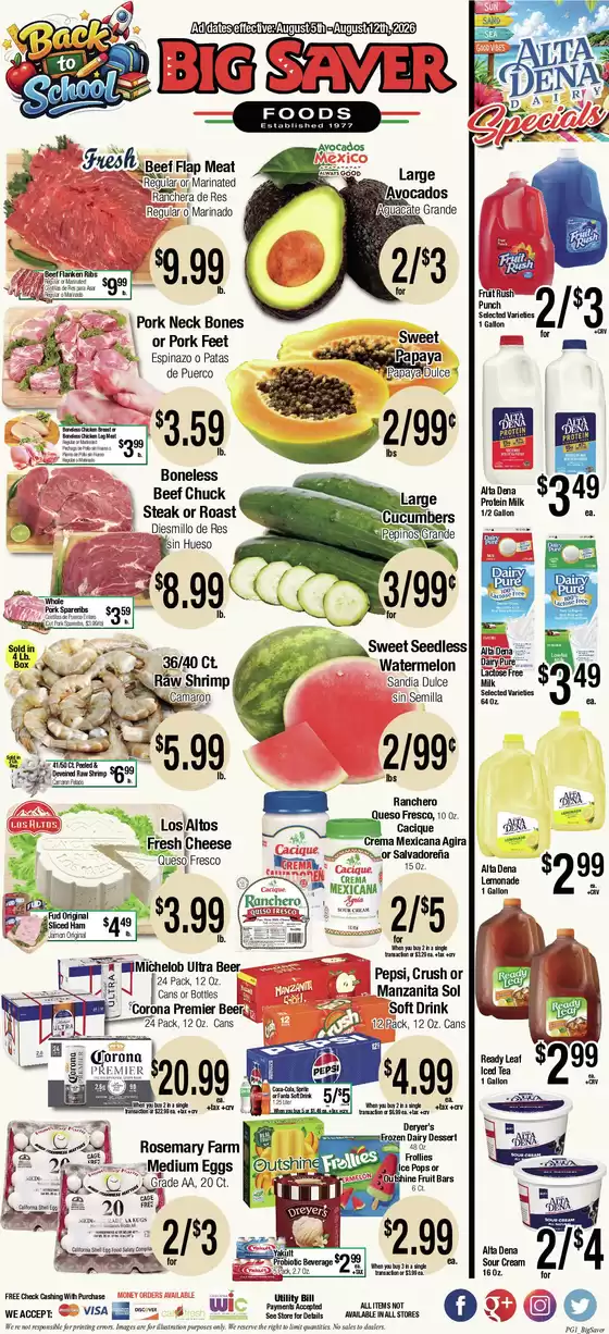 Big Saver Foods catalogue in Tustin CA | Big Saver Foods Weekly Special | 2026-08-05T00:00:00.000Z - 2026-08-11T00:00:00.000Z