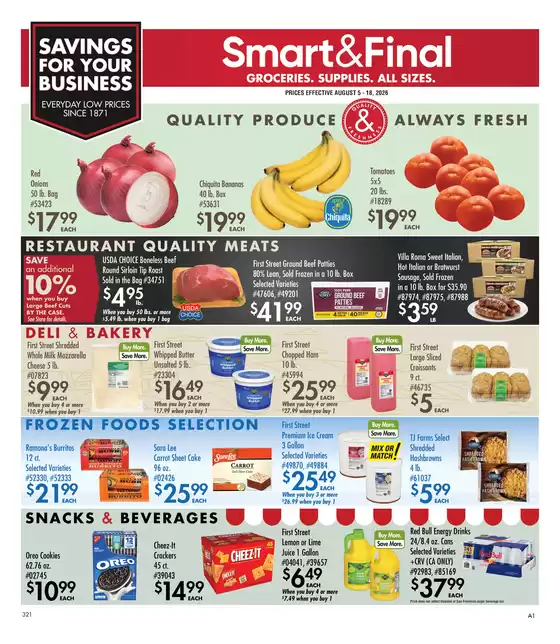 Smart & Final catalogue in Tustin CA | Business & Club Savings (08/05/2026 - 08/18/2026) | 2026-08-05T00:00:00.000Z - 2026-08-18T00:00:00.000Z