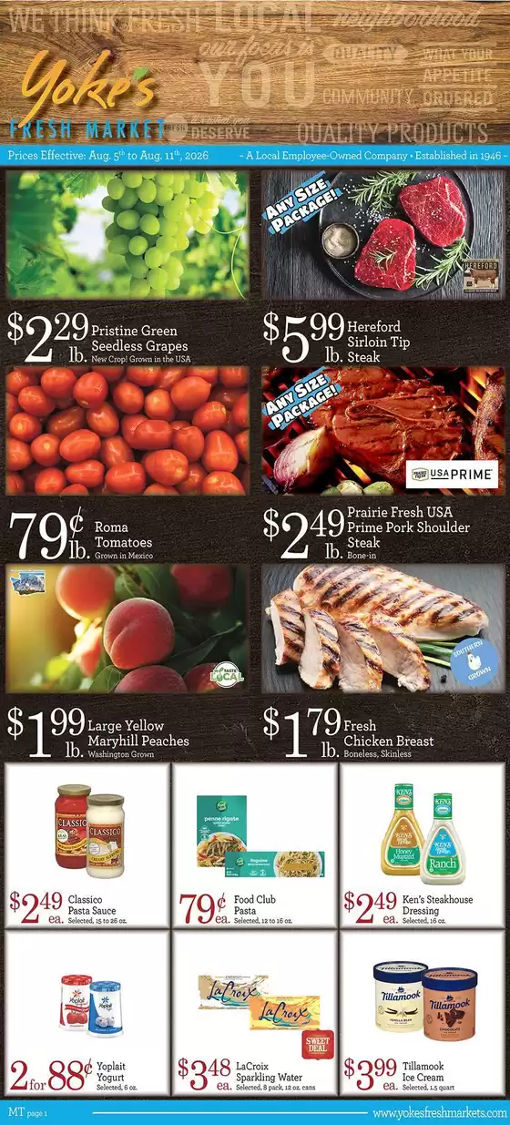 Yoke's Fresh Market  catalogue | Great offer for all customers | 2026-08-05T00:00:00.000Z - 2026-08-11T00:00:00.000Z