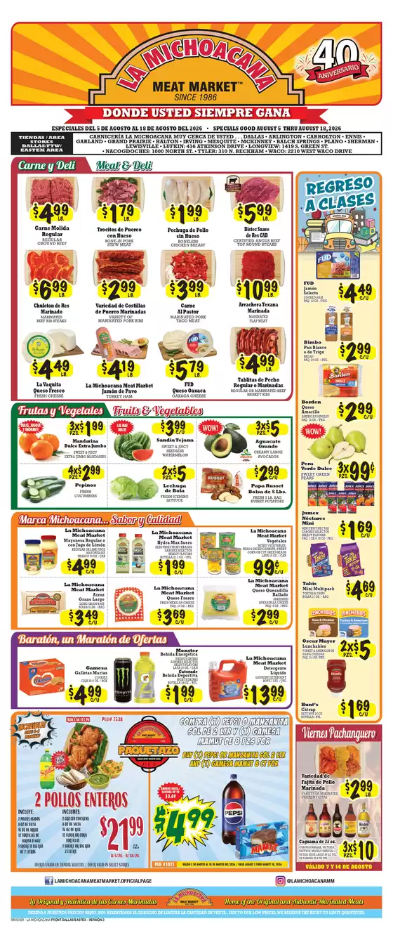 La Michoacana catalogue | Exclusive bargains | 2026-08-05T00:00:00.000Z - 2026-08-18T00:00:00.000Z
