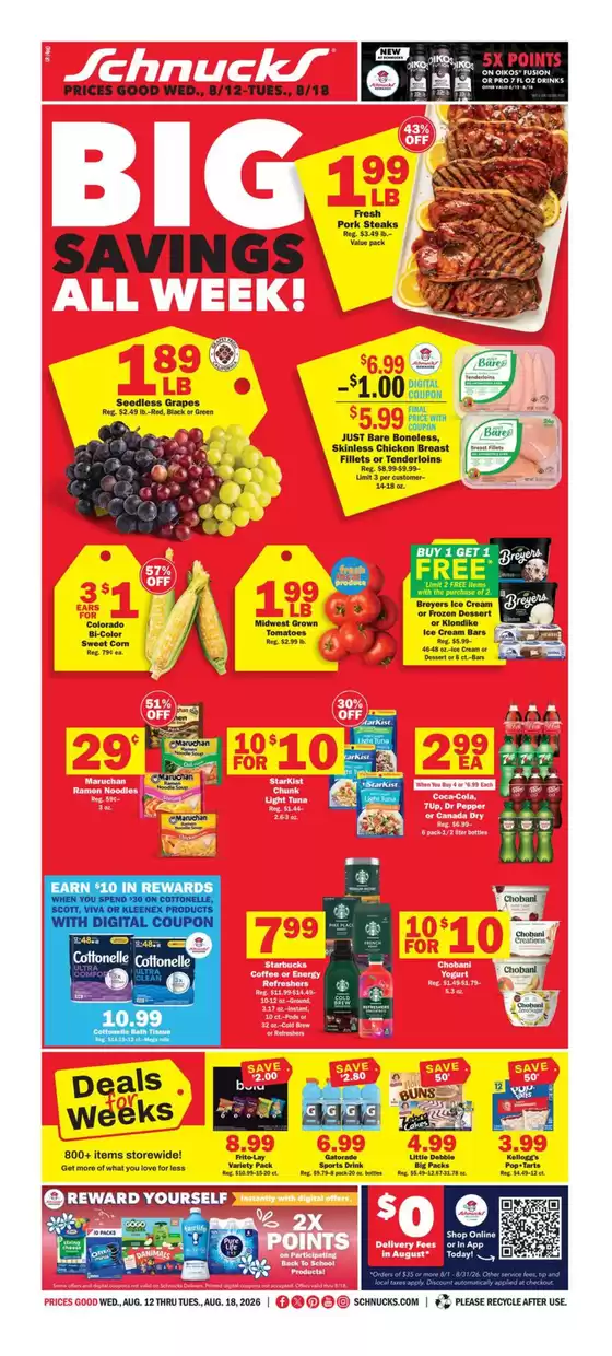 Schnucks catalogue | Current special promotions | 2026-08-12T00:00:00.000Z - 2026-08-18T00:00:00.000Z